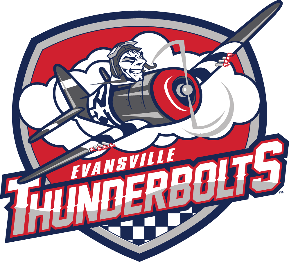 Evansville Thunderbolts 2016 17-Pres Primary Logo iron on paper